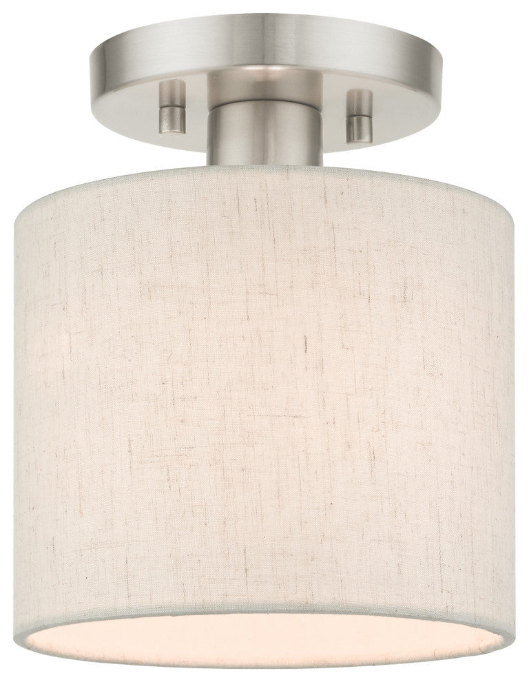 Brushed Nickel Casual, Transitional, Versatile, Minimal Semi Flush