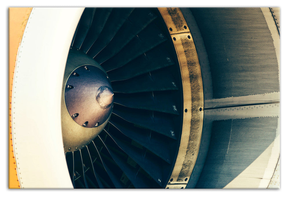 Plane Turbine Engine 20"x30" Print on Canvas