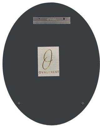 Oval Beveled Frameless Mirror, 24"x36"
