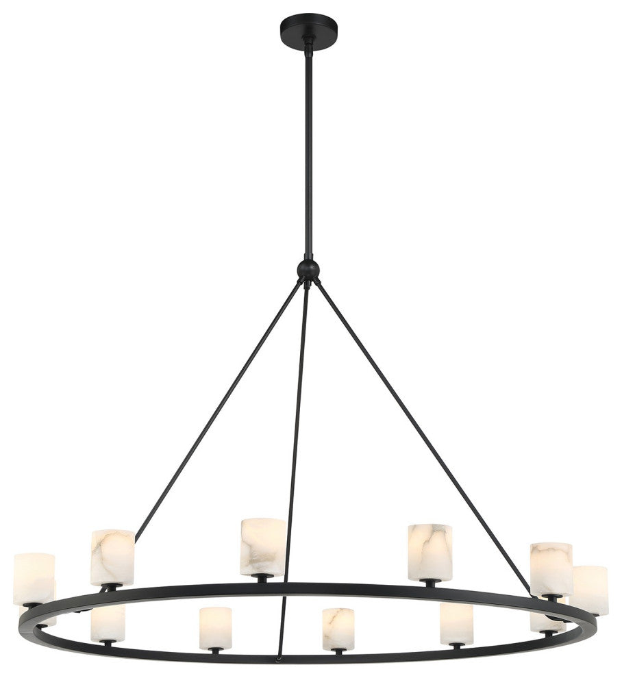 Aragon LED Chandelier, Matte Black