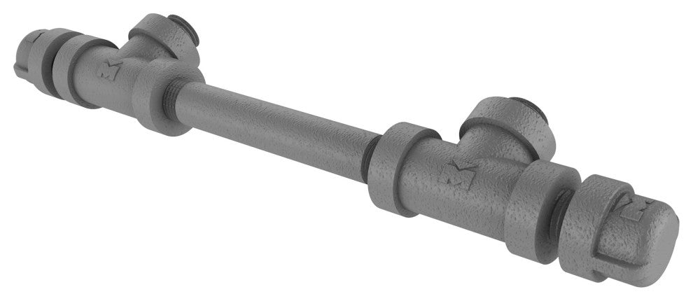 Pipeline 7" Overall Cabinet Pull, Matte Gray