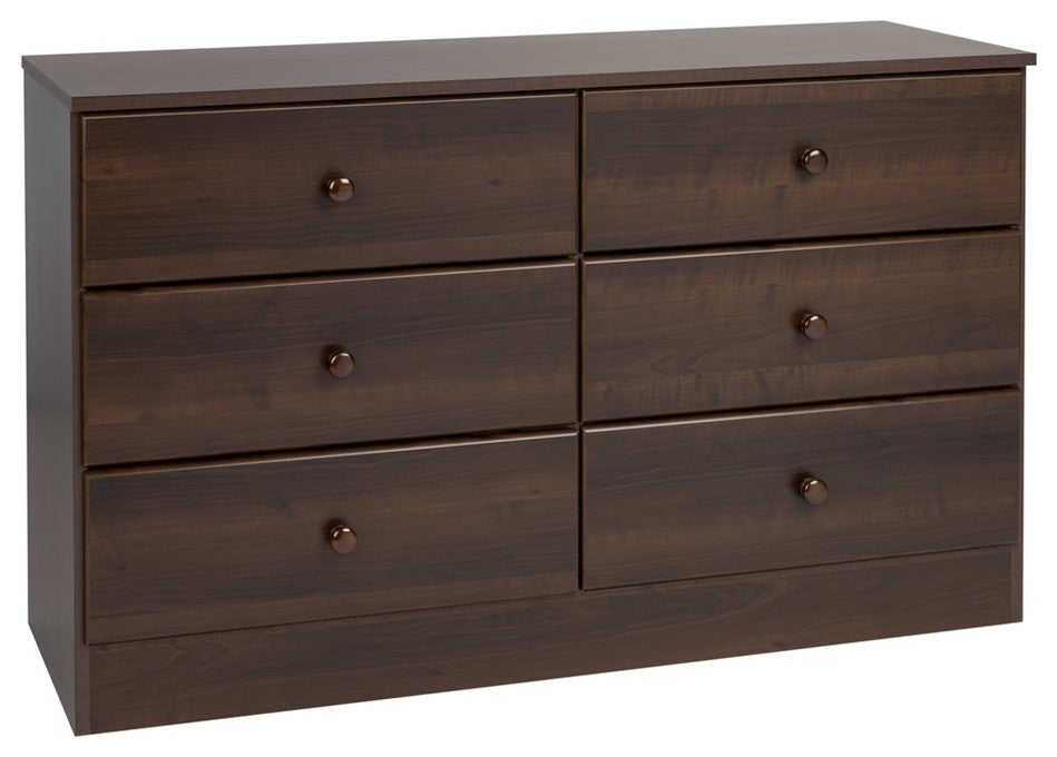 Astrid 6-Drawer Dresser, Espresso
