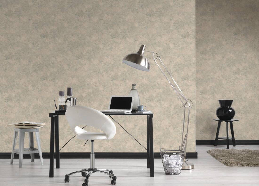 Structures Textured Wallpaper, Abstract Pattern, Beige Orange, Sample