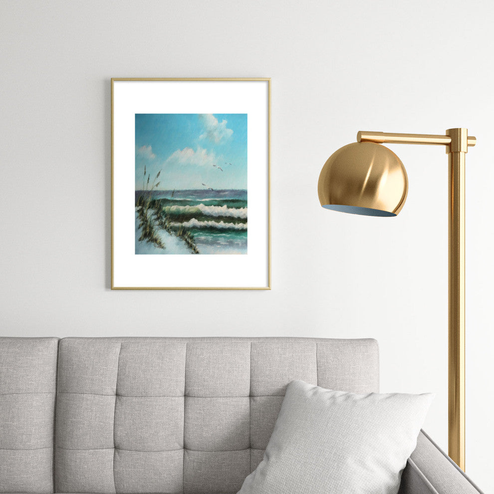 Rosie Brown Beach Dunes Metal Framed Art Print
