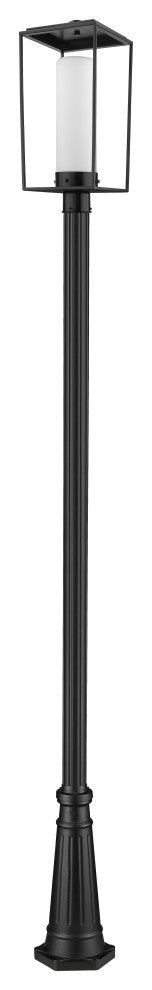 Z-LITE 595PHBR-519P-BK 1 Light Outdoor Post Mounted Fixture, Black