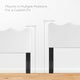 Platform Bed Frame, King Size, White, Velvet, Modern, Bedroom Guest Suite