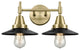 Innovations 447-2W-AB-M6-BK-LED Caden 2 Light Bath Vanity Light, Antique Brass
