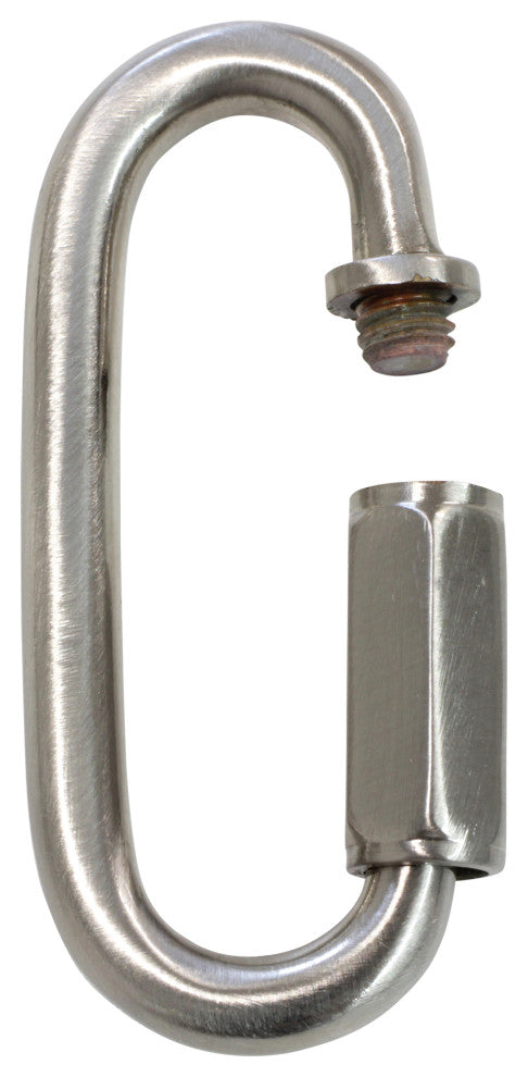 Quick Link Chain Connectors, 2 Pack, Satin Nickel, 5 Gauge