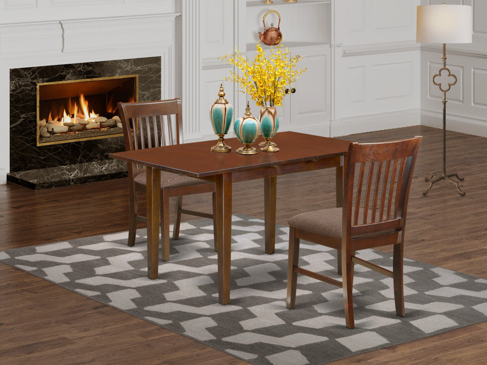 3 Pc Dinette Set - Table With A 12In Leaf And 2 Dining Chairs