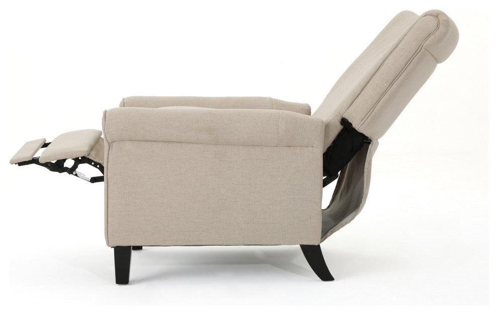 GDF Studio Charlene Traditional Wheat Fabric Recliner