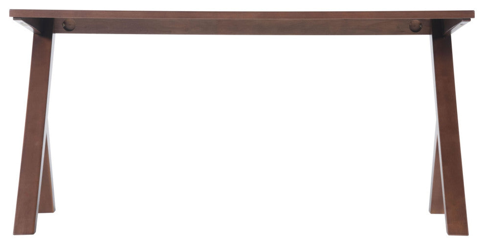 Computer Work Desk, Rectangular, Wood, Walnut, Home Business Office Furniture