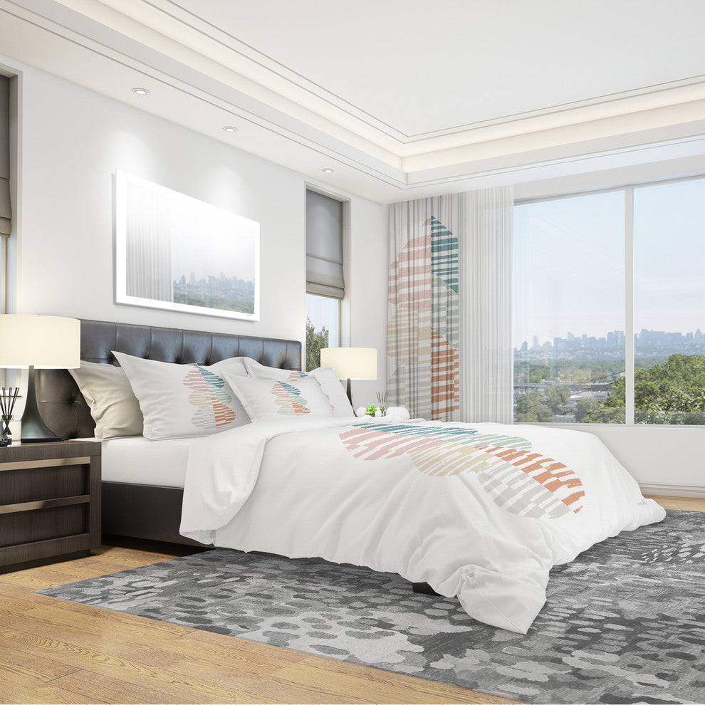 Abstract Orange Drops Meditate Iv Duvet Cover Set, Twin