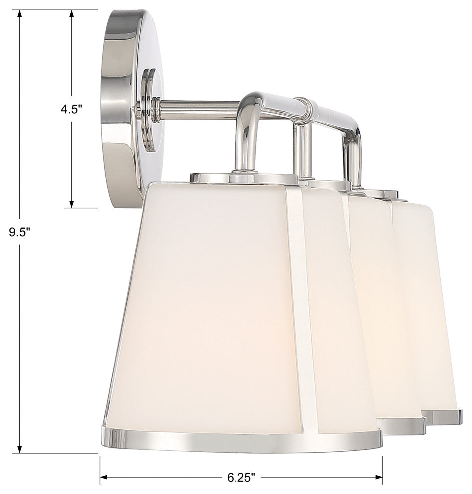 Fulton 3 Light Polished Nickel Bathroom Vanity