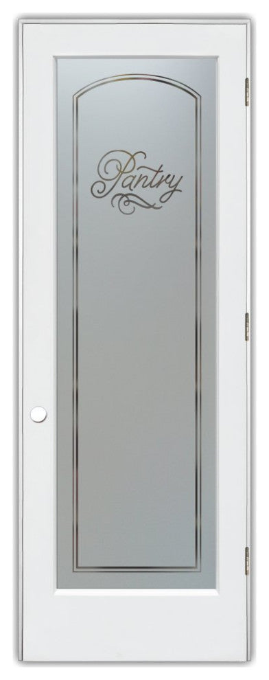 Pantry Door - Melany - Primed - 24" x 84" - Knob on Left - Pull Open