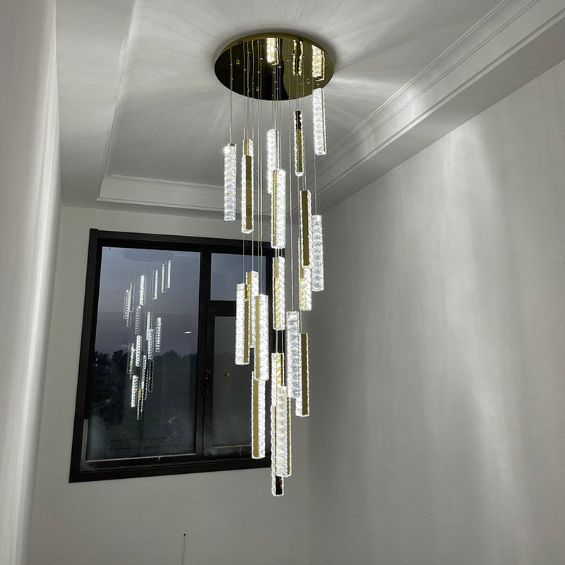Santa Margherita Ligure | Creative Gold LED Crystal Chandelier, 21 Lights, Warm Light