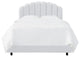 King Bed, Velvet White