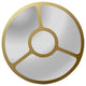 CHLOE Reflection CH8M304GD30-RND Round GoldenWall Mirror 30`` Tall
