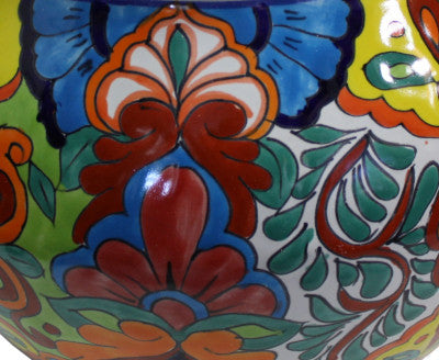 Medium Size Rainbow Talavera Ceramic Pot