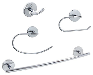 Dyconn Faucet 4-Piece Bathroom Hardware Set, Chrome