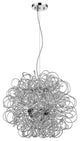 Mingle 4-Light Polished Chrome Pendant With Faceted Chrome Aluminum Wire Shade