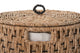 Round Lidded Vertical Weave Seagrass Laundry and Storage Basket With Liner