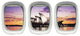 VWAQ Aviation Window Decals - Sydney Opera House Wall Art Plane Window Clings