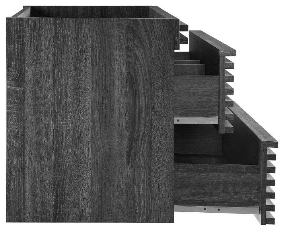 Render 36" Wall-Mount Bathroom Vanity Cabinet, Charcoal