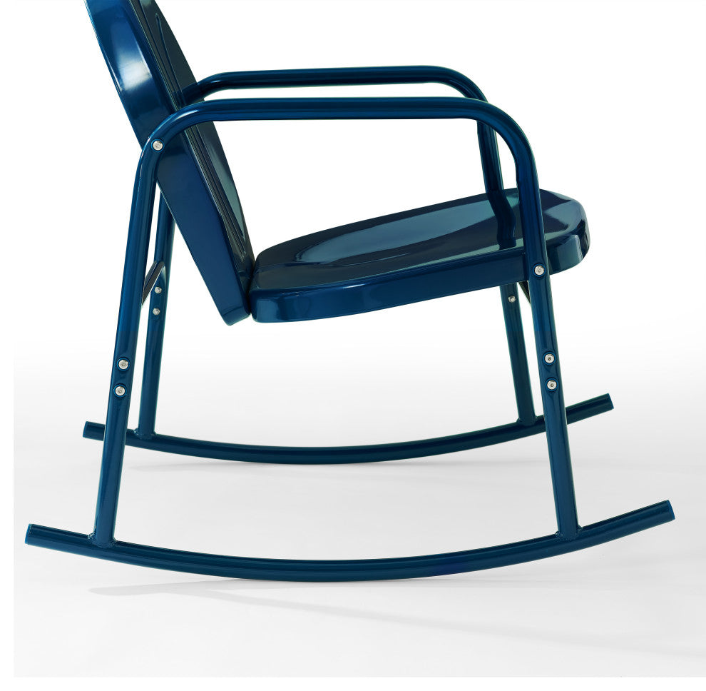 Griffith 3-Piece Outdoor Rocking Chair Set, Navy Gloss