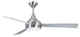 Matthews Fan, Donaire Coastal Ceiling Fan, Brushed Stainless, Gloss White Wood