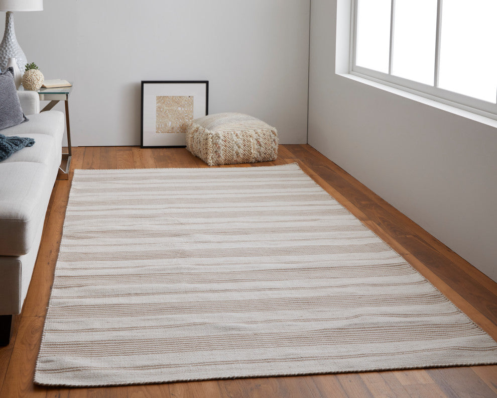 Weave & Wander Granberg Eco-Friendly PET Rug, Mushroom, 10' X 14'