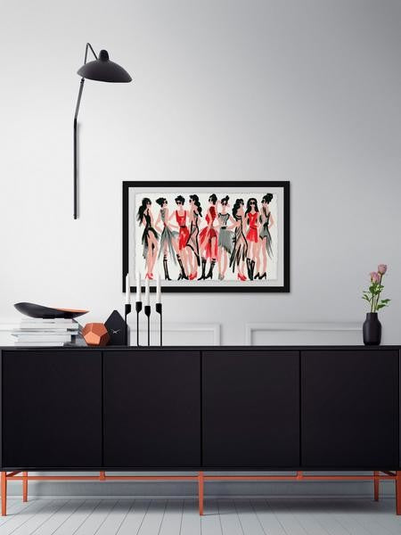 "Runway Day" Framed Painting Print, 18"x12"