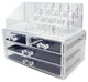 OnDisplay Cosmetic Makeup and Jewelry Storage Case Display - 4 Drawer Tiered De