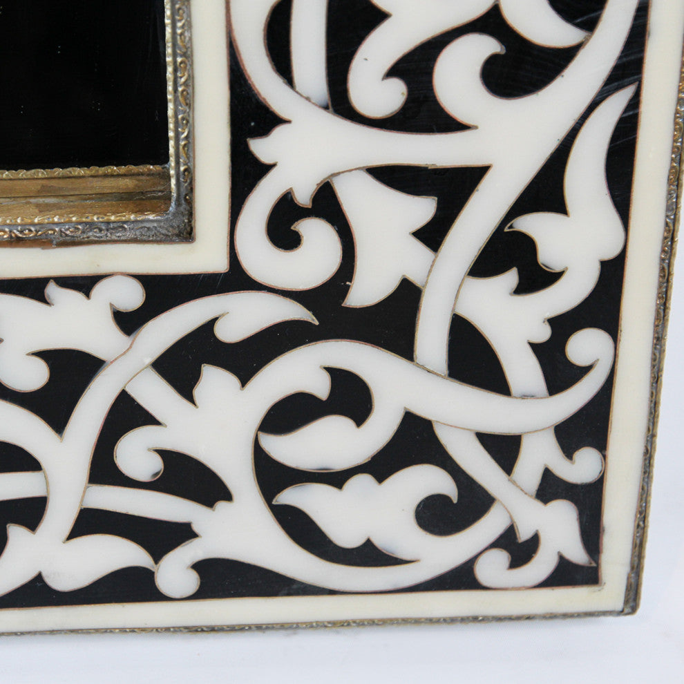 Black & White Inlay Moorish Mirror