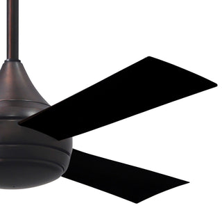 Donaire Paddle Fan Integrated LED, Brushed Bronze, Matte Black Blades