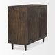 Tucker Dark Brown Wood w/ Carved Arch Pattern 2 Door Cabinet