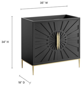 Awaken 36" Bathroom Vanity Cabinet, Black