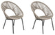 Ionian Dining Chair, Set of 2, Dark Gray Frame, Cardamom Taupe Weave
