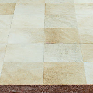 Cowhide Patchwork Rug, Hypnos, Neutral, 12'x15'