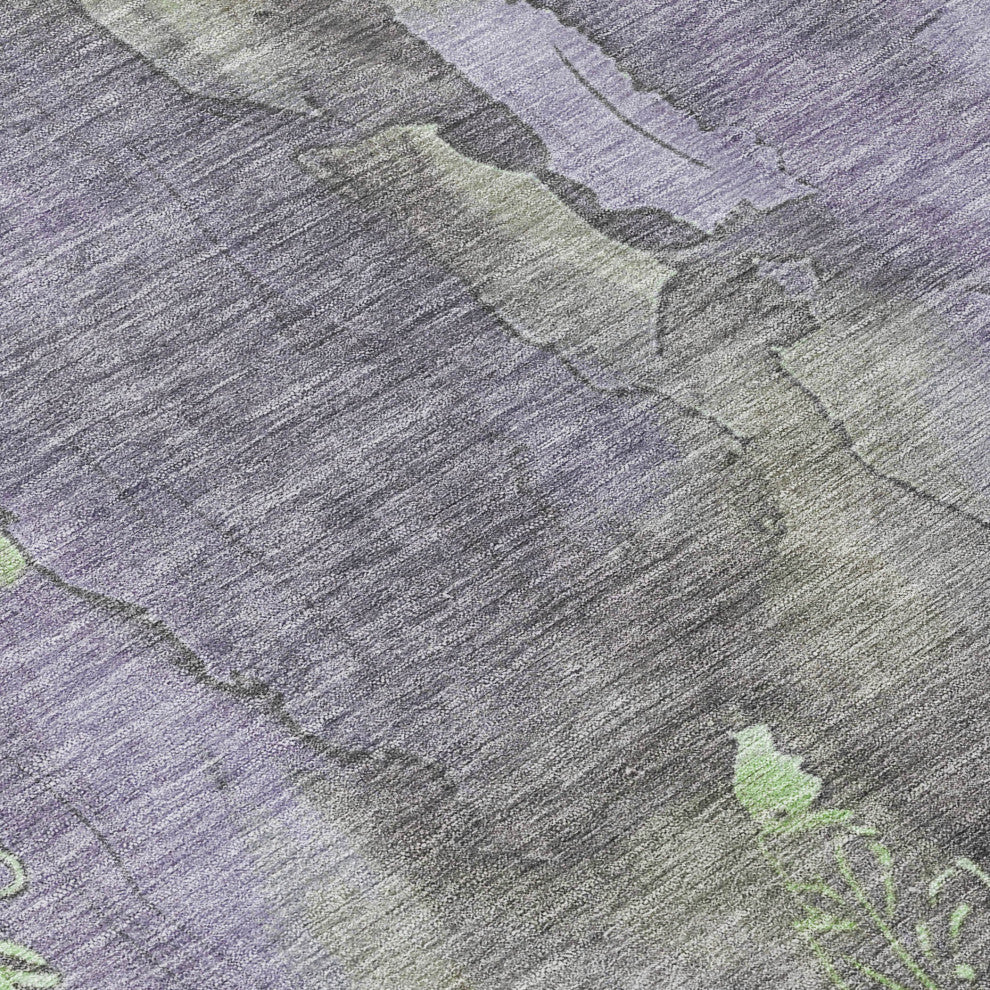 Machine Washable Indoor/Outdoor Chantille ACN1869 Violet 8' x 8' Round Rug