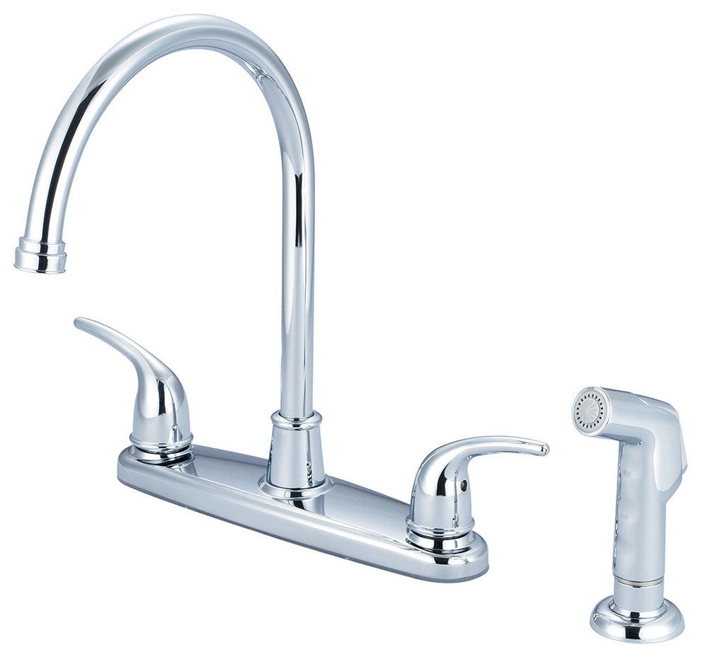 Accent Two Handle Kitchen Faucet, Polished Chrome