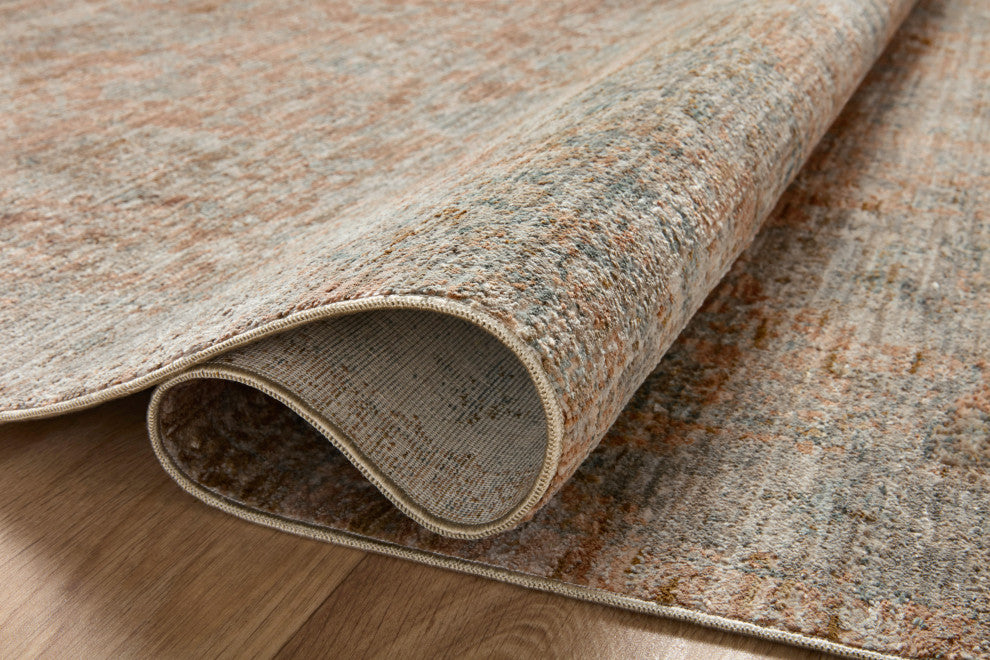 Jean Stoffer x Loloi Katherine Terracotta / Smoke 7'-10" x 7'-10" Round Area Rug
