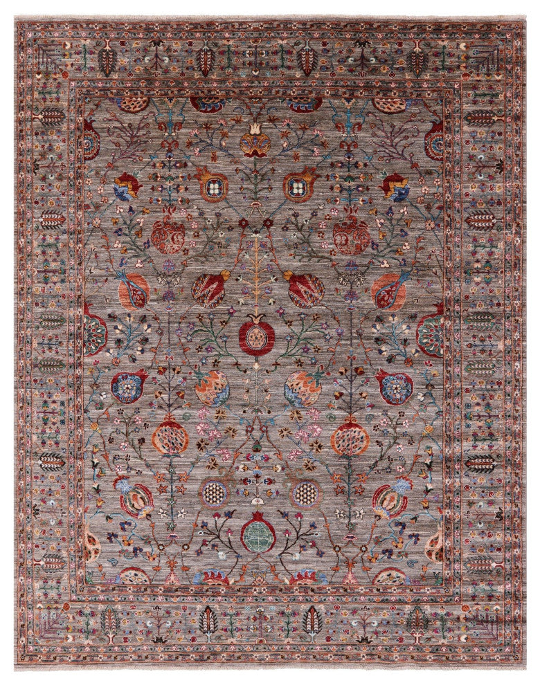 8' 3" X 10' 3" Persian Tabriz Handmade Wool Rug Q8244