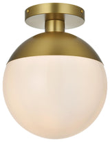 Elegant Lighting LD6062 Eclipse 10"W Semi-flush Globe Ceiling - Satin Gold