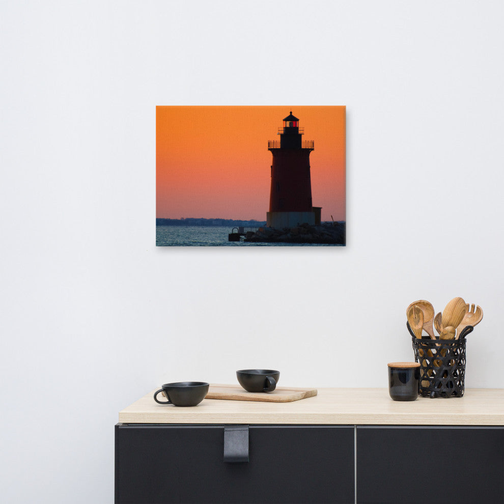 Sunset at Henlopen State Park 3 Coastal Canvas Wall Art Print, 18" X 24"
