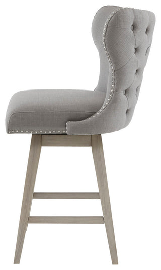 Hancock Wingback 27" Counter Stool, Grey