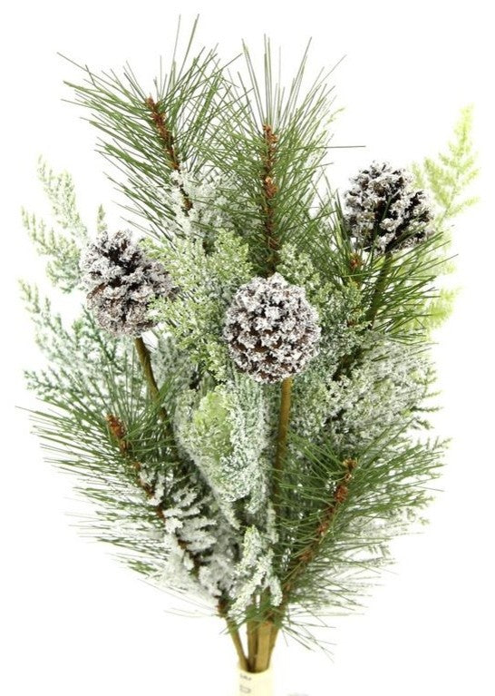 Winter Frost Pinecone Seasonal Mixed Spray
