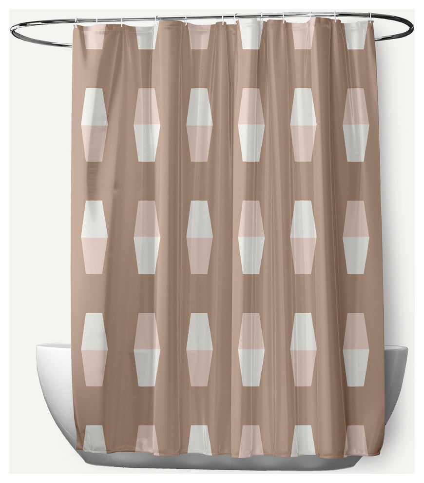 Bowling Pins Mauve 70" w x 73" h Shower Curtain