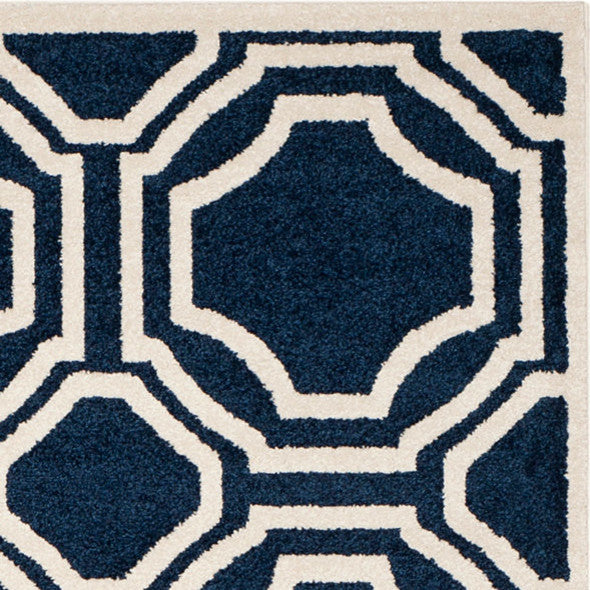 Amherst Amt411P, Navy/Ivory, 6'0" X 9'0"