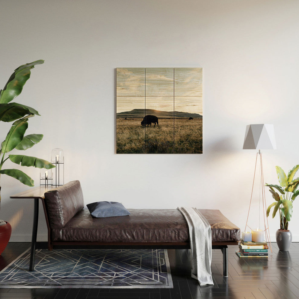 Chelsea Victoria Buffalo Sunset Wood Wall Mural
