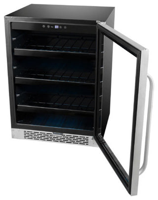 24" Built-In 140 Can Undercounter Stainless Steel Beverage Refrigerator